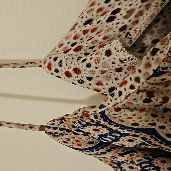 Vince Silk Scarf Print Spaghetti Strap Maxi Slip Dress Size 8 - Picture 10 of 12